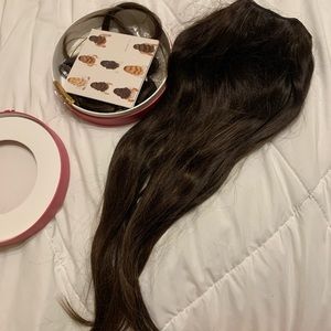 Luxy hair ash brown halo extensions!
